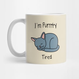 I'm Purrrty Tired - Mr Fronds Cat Mug